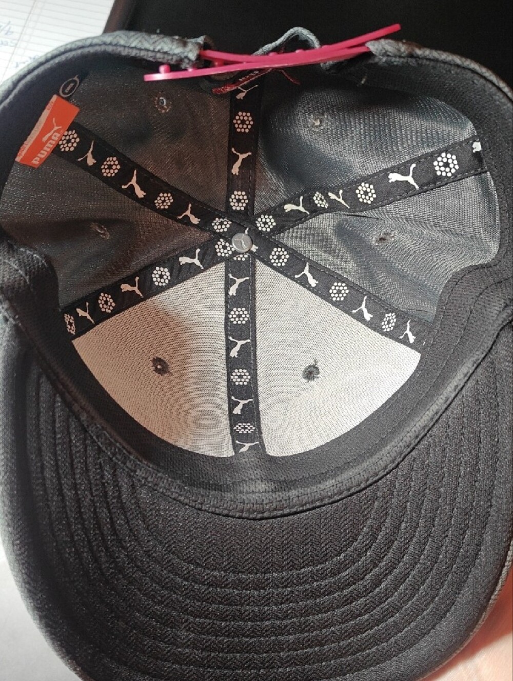 Puma Gray Cap with Red Script Logo - Picture 3 of 3